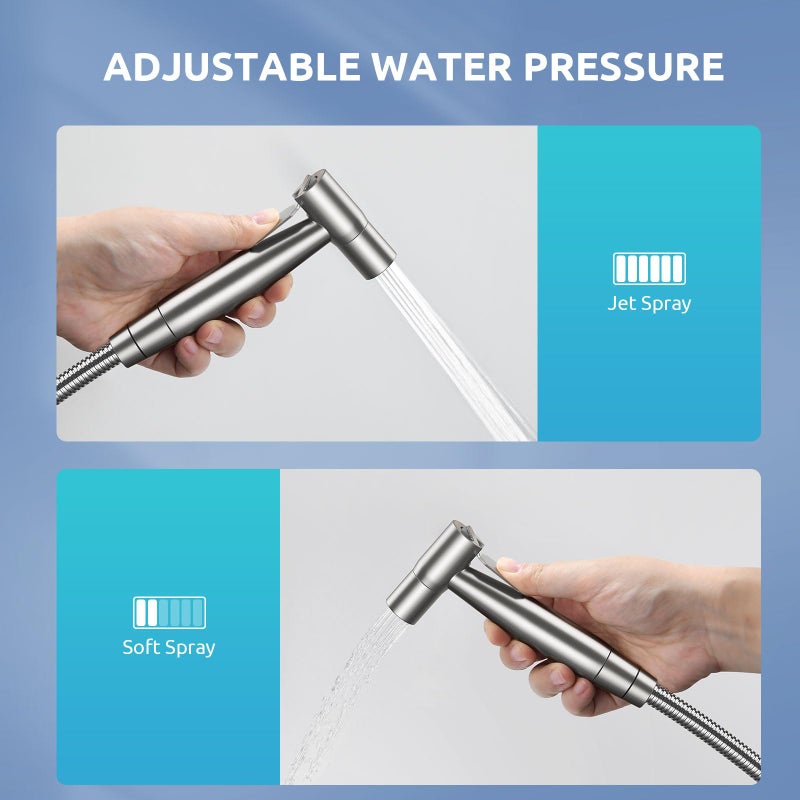 BRITULIF Hands-Free Handheld Bidet Sprayer for Toilet, Muslim Shower Dual Control Mode Spray, Toilet Sprayer with Bidet Hose, Adjustable Bidets Attachment for Toilet for Feminine Wash - Image 3
